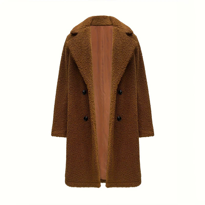 Long Brown Women's Fleece Jacket