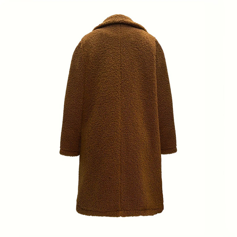 Long Brown Women's Fleece Jacket